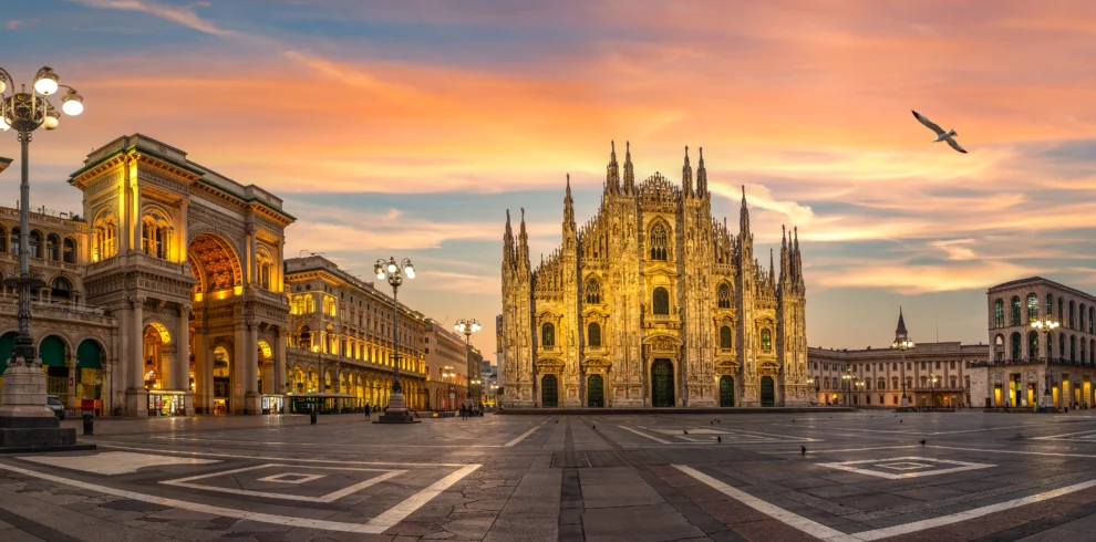 Bernina Red Train travelling through the Swiss Alps near St Moritz