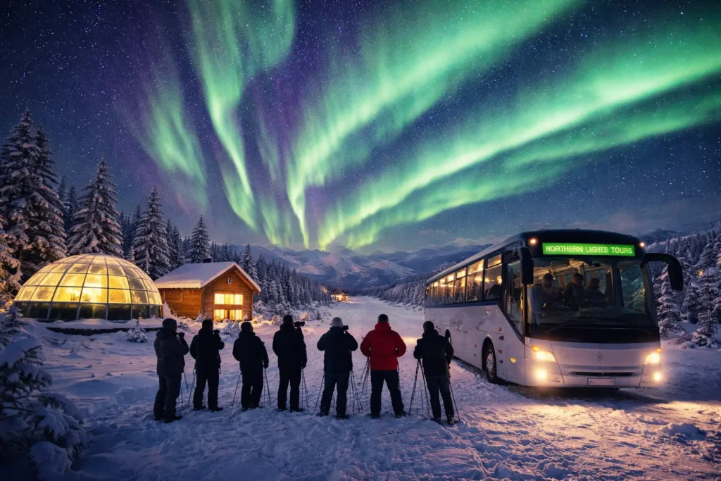 northern lights bus tour
